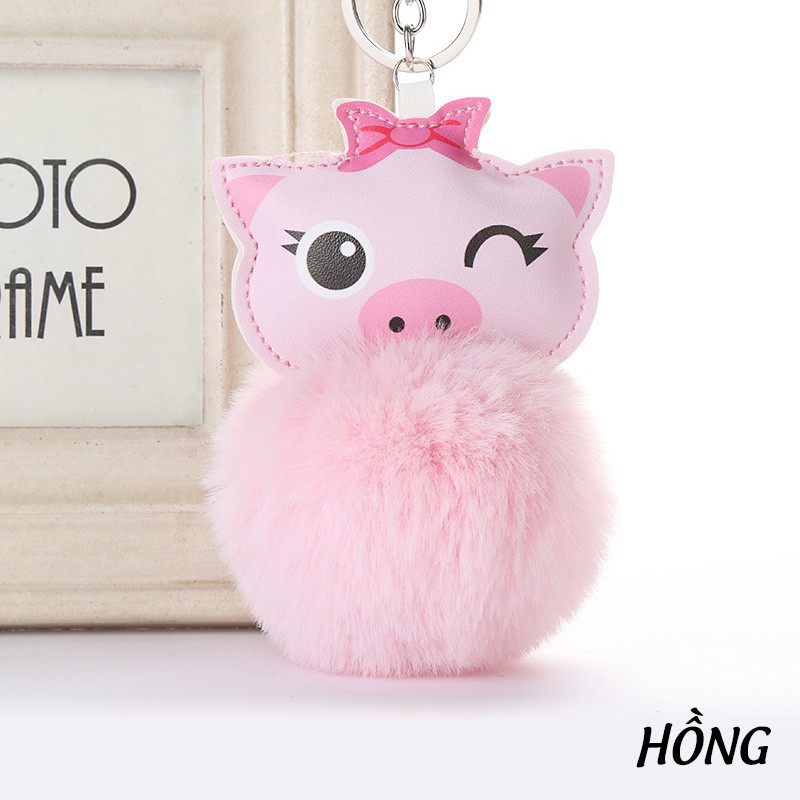 MÓC BÔNG TREO BALO BÉ HEO ĐỘI NƠ 1118