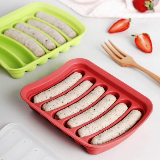 Khuôn silicone làm xúc xích cho bé ăn dặm, chịu nhiệt tốt