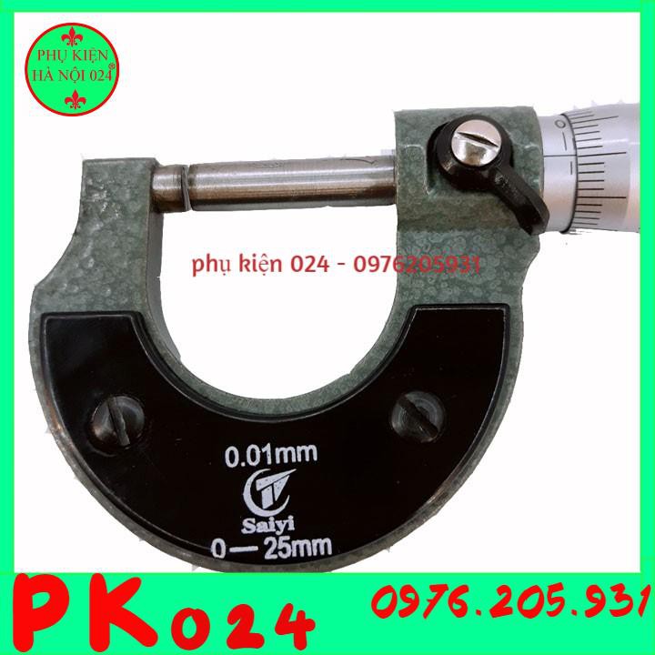 Panme đo ngoài cơ khí Saiyi 0-25mm sai số cho phép 0.01mm cao cấp