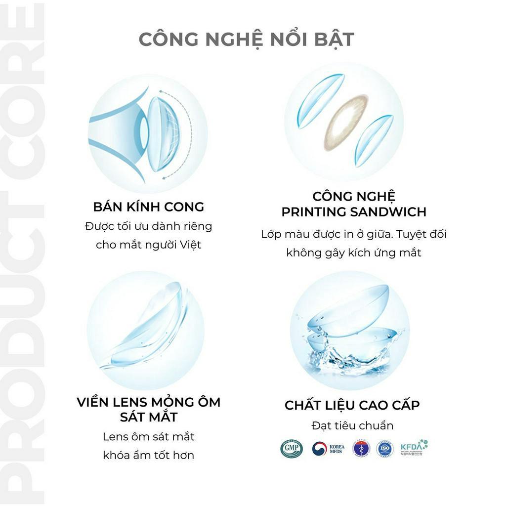 Lens nâu tự nhiên Angel Eyes SEOUL có cận - GDia 12.8mm - Độ cận 0-8