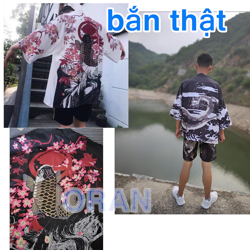 Áo khoác phong cách kimono thời trang chống nắng cho nam và nữ