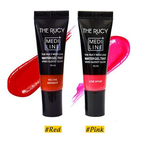 Bộ Đôi Son dưỡng môi The Rucy Medi Line Water Gel Tint Vivid Glossy Glow 10ml