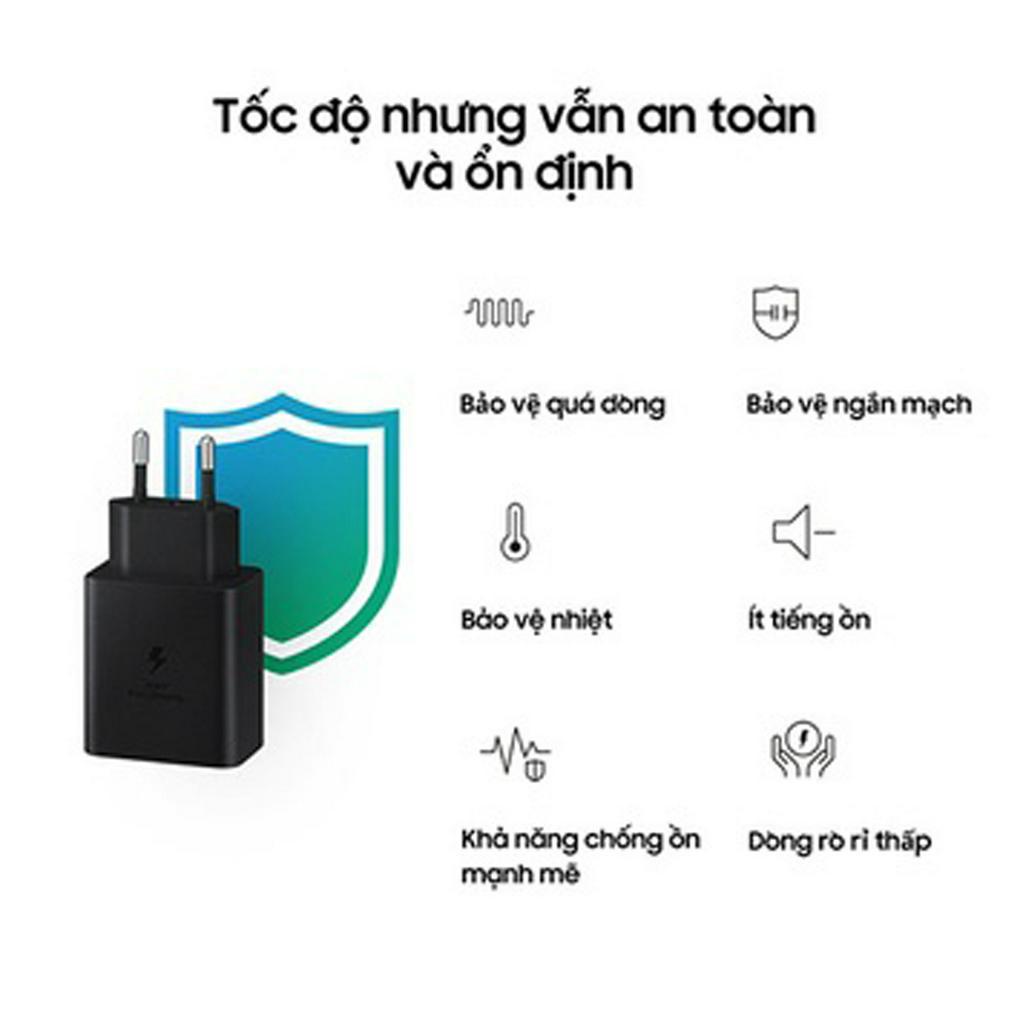 Sạc nhanh Samsung 45W Type C BACARAT kèm dây sạc Samsung Type C Bảo hành Lỗi 1 đổi 1 trong 30 ngày