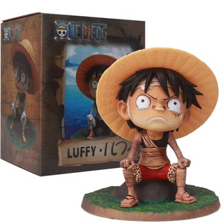 Mô Hình One Piece Chibi Nhân Vật Anh Chàng Luffy Mặt Mếu Đáng Yêu