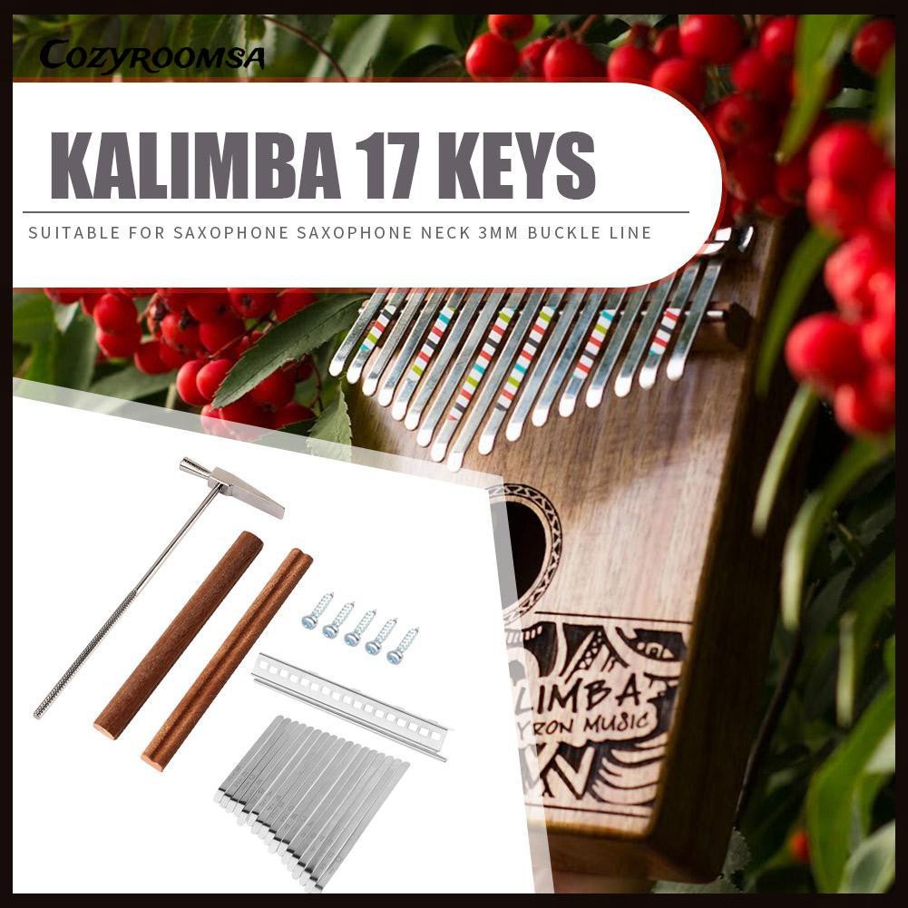Bộ đàn kalimba 17 phím tự làm với búa chỉnh âm