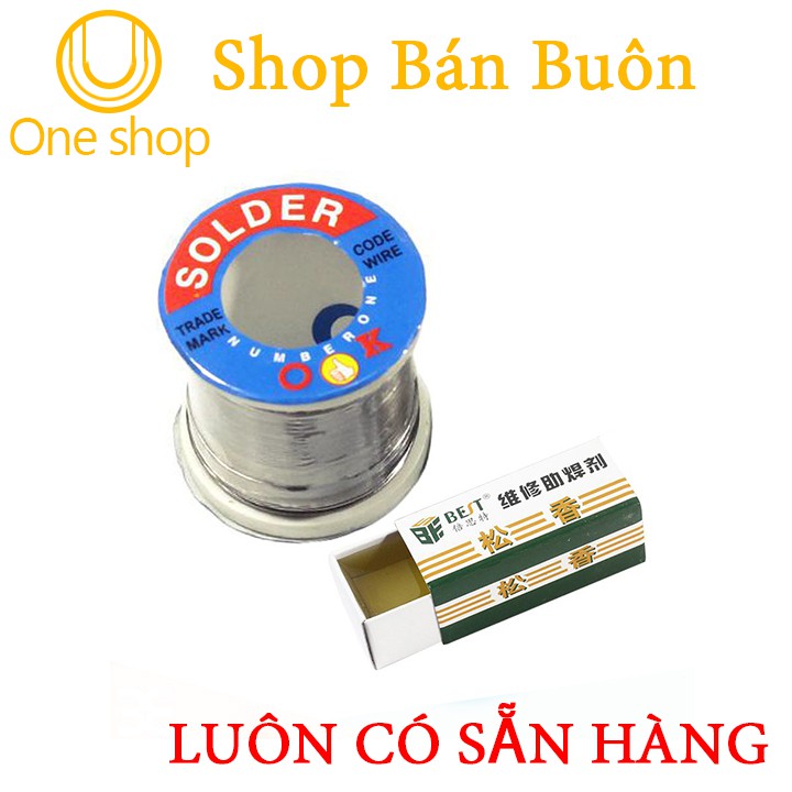 Combo Thiếc Hàn Solder-OK 0.8mm-100g và Nhựa Thông Hộp Loại Tốt