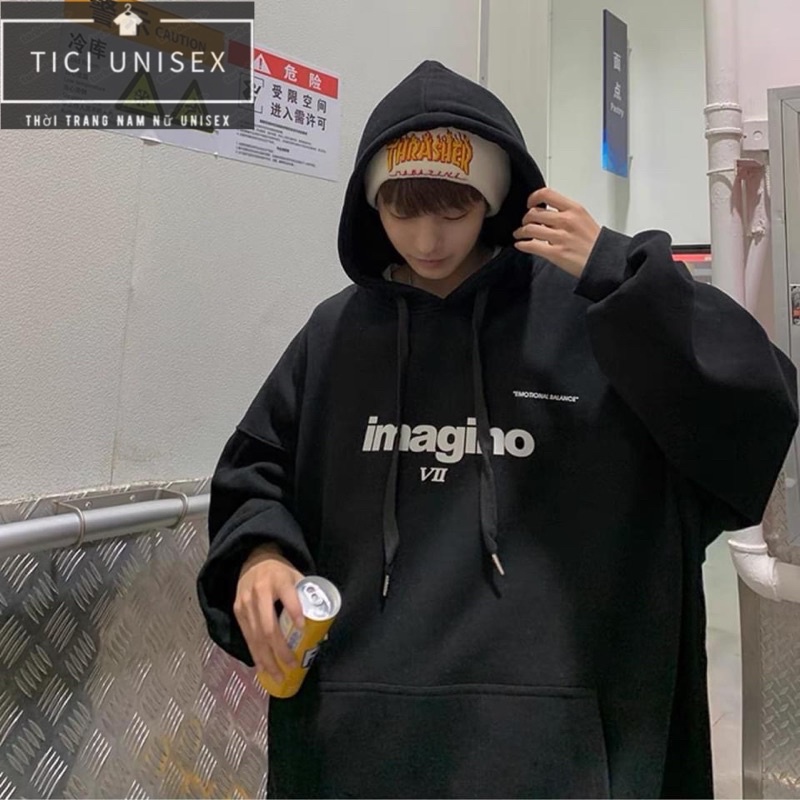 Áo hoodie unisex nam nữ nỉ thêu “ Imagine“❤ [Video thật tại Shop] Áo nỉ bông unisex chất nỉ siêu mịn cực ấm | BigBuy360 - bigbuy360.vn