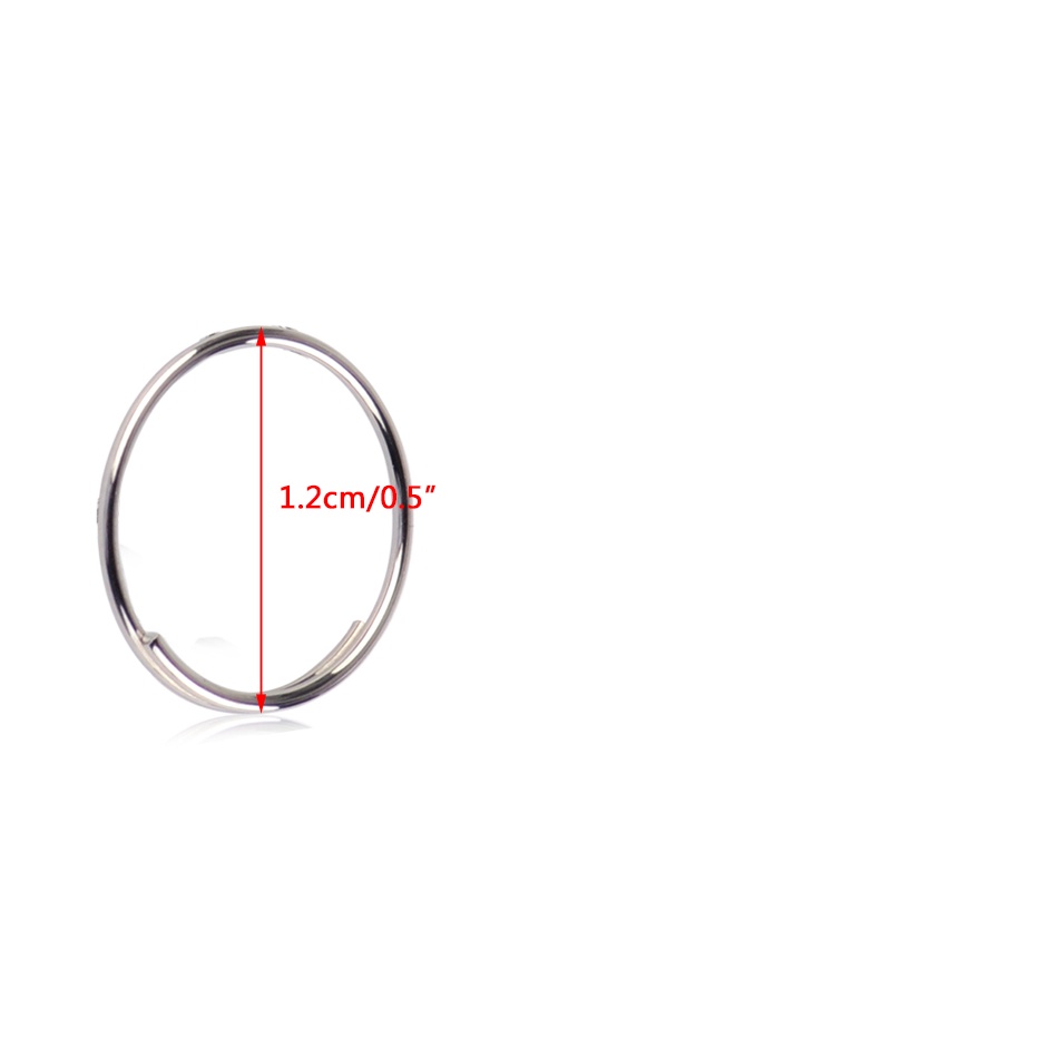 Set 200 Vòng Kim Loại Tròn Nhỏ 12mm Dùng Làm Móc Khóa DIY