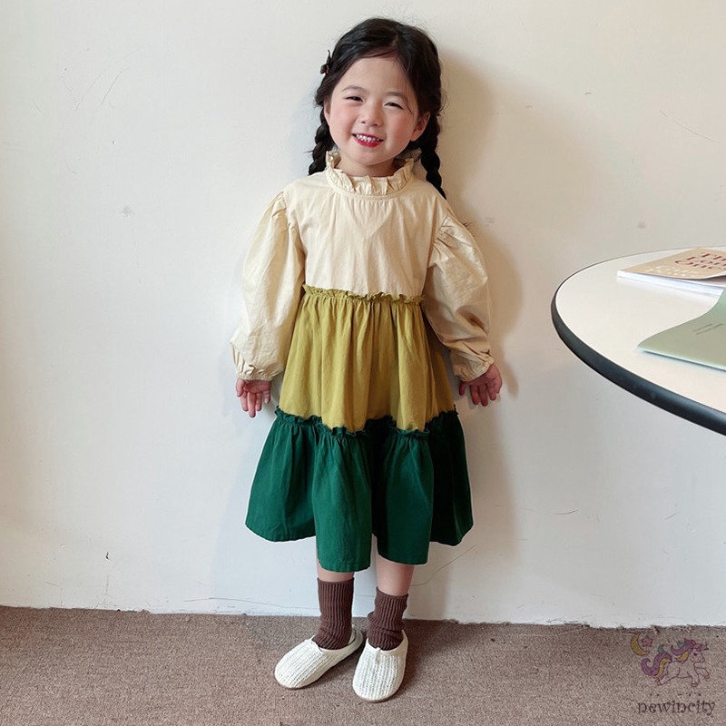 Đầm DàI Tay NhiềU MàU SắC Cho Bé GáI