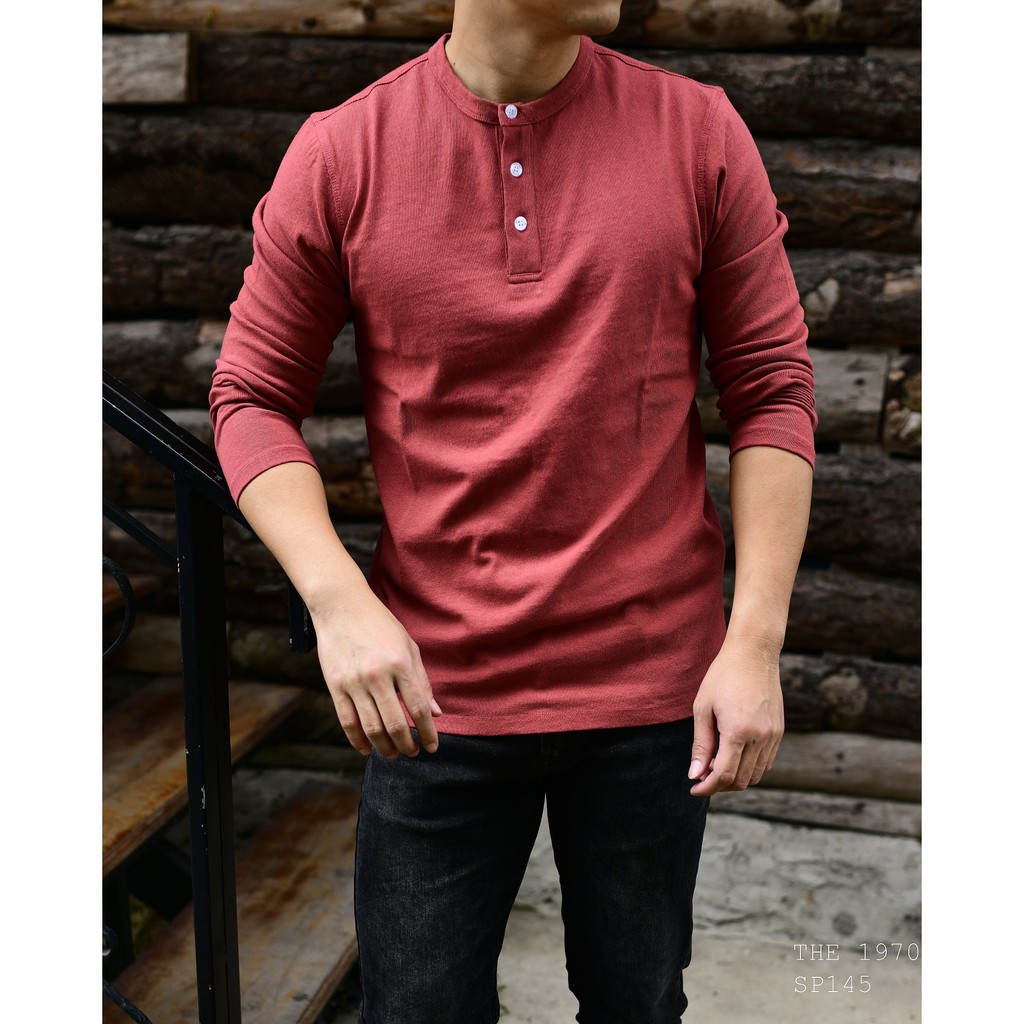 Áo thun dài tay Classic Henley Sp145