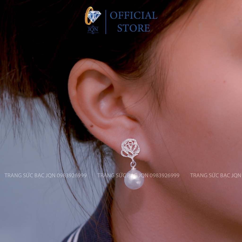 Bông tai nữ bạc ta mẫu mới đẹp ms63 [ JQN- Cam kết bạc chuẩn, chất lượng, giá xưởng ]