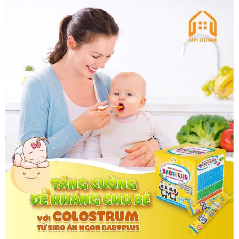 10 GÓI BABYPLUS -Siro ăn ngon giúp bé hết biếng ăn, tăng cân, tăng sức đề kháng_HAPI GROUP