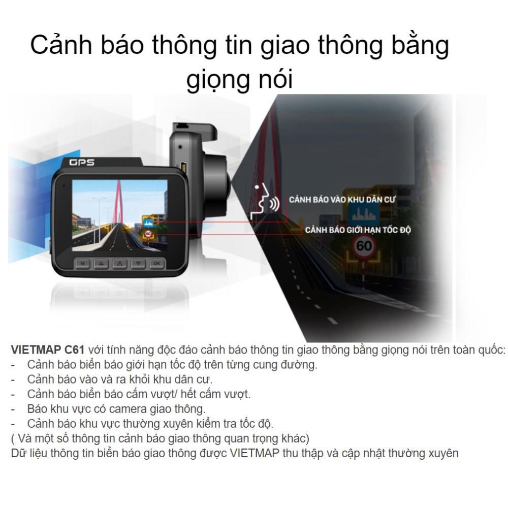 [Kèm Thẻ Nhớ 128Gb] Camera Hành Trình Vietmap C61 Pro | WebRaoVat - webraovat.net.vn