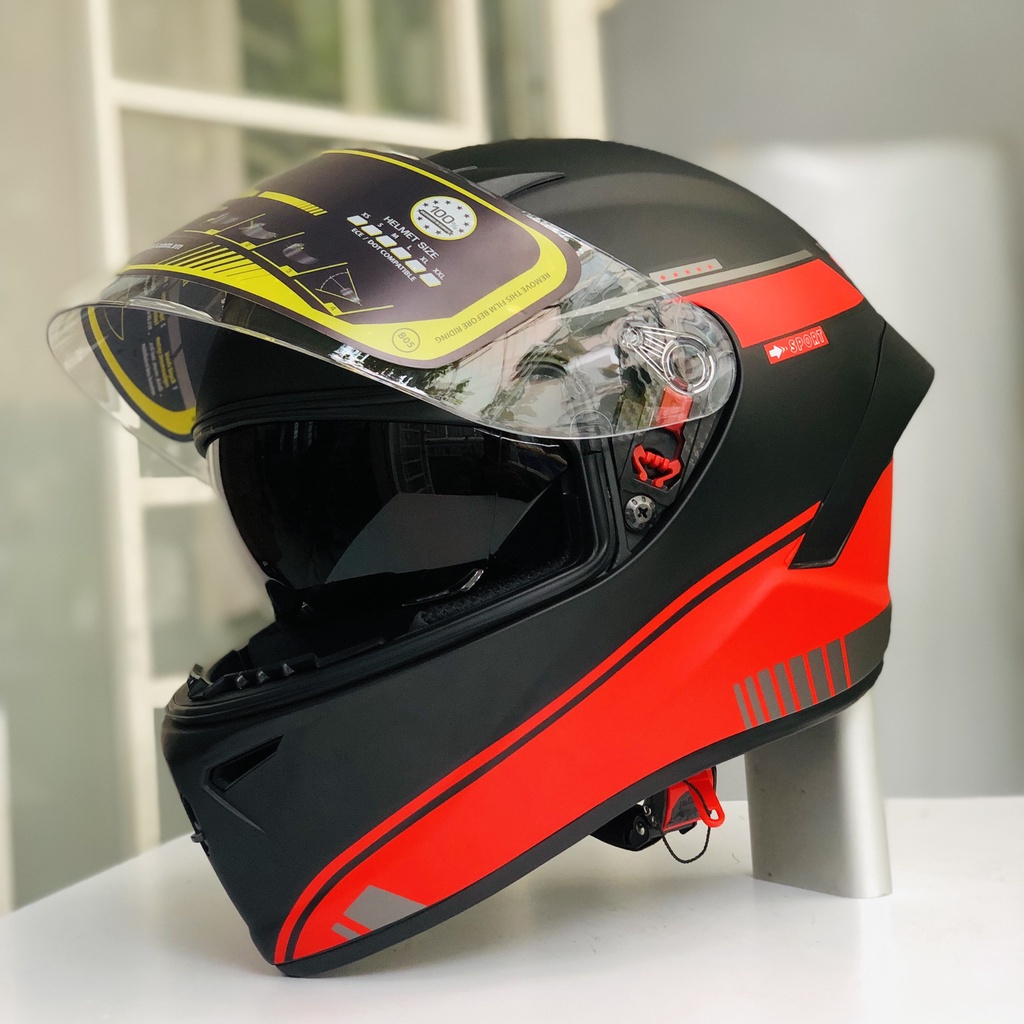 Nón bảo hiểm Fullface 2 kính M266 tem V4