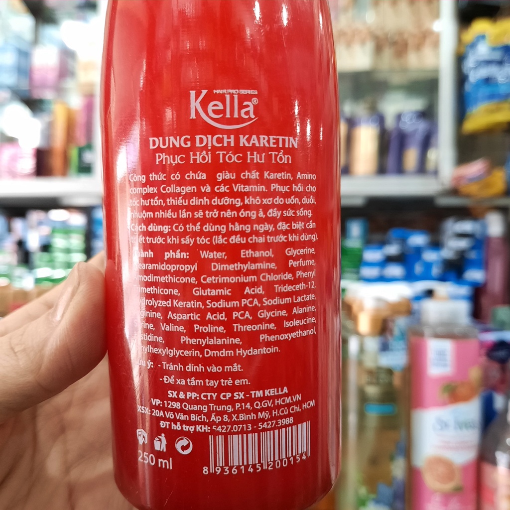 Dung dịch Keratin Kella phục hồi hư tổn 250ml