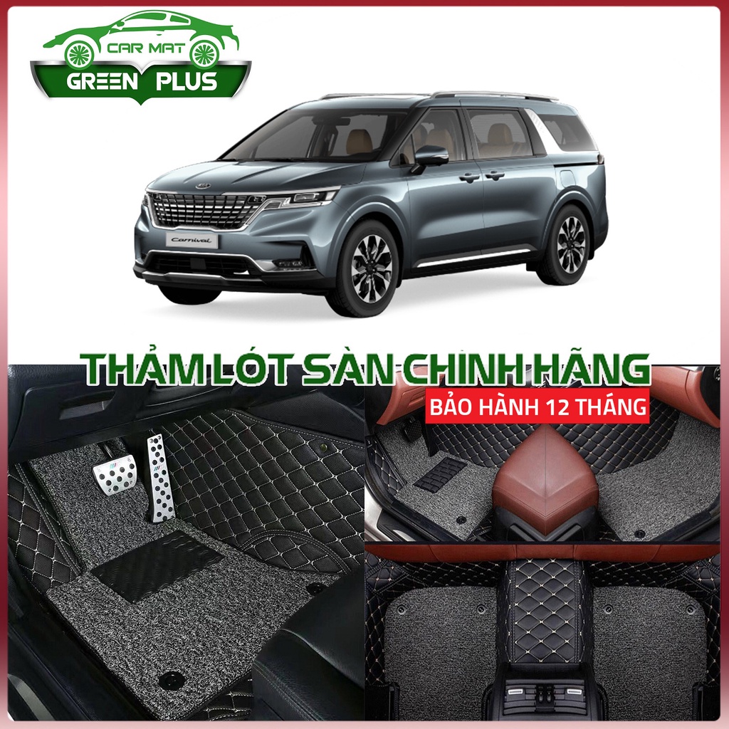 Thảm lót sàn ô tô 6D Kia Carnival 2022 (bản 7 và 8 chỗ) chống nước, không mùi, phủ kín 90% sàn xe