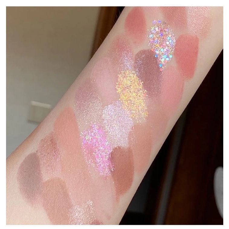 Bảng mắt 25 ô MIS LARA tông nâu hồng nhũ lì makeup xinh xắn