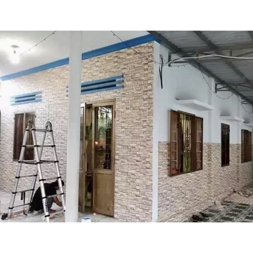 XỐP DÁN TƯỜNG GIẢ ĐÁ NÂU 3D