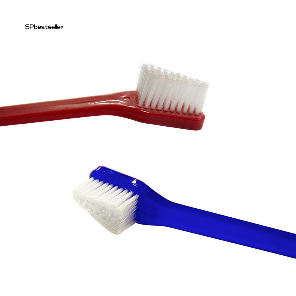 Bàn chải đánh răng thú cưng thiết kế hai đầu mềm mại chăm sóc hiệu quả