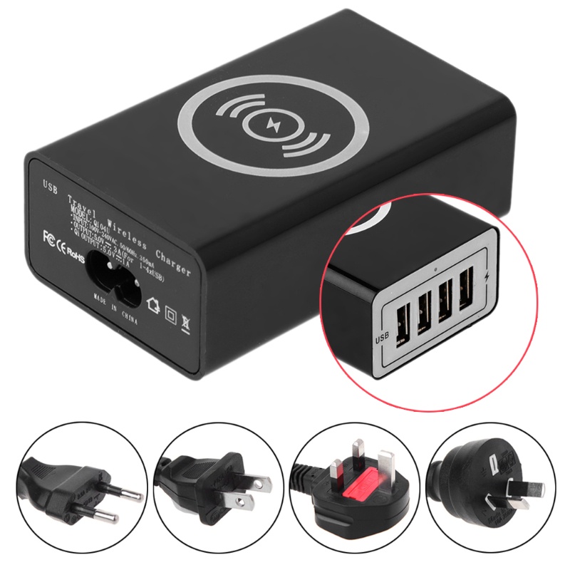 Đế Sạc Điện Thoại / Máy Tính Bảng Không Dây Nhiều Cổng USB