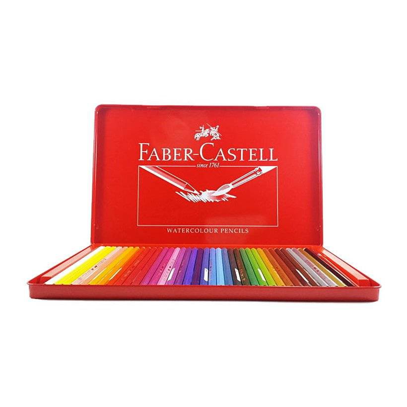 BÚT CHÌ MÀU NƯỚC CAO CẤP FABER CASTELL 24/36 (HỘP THIẾC)