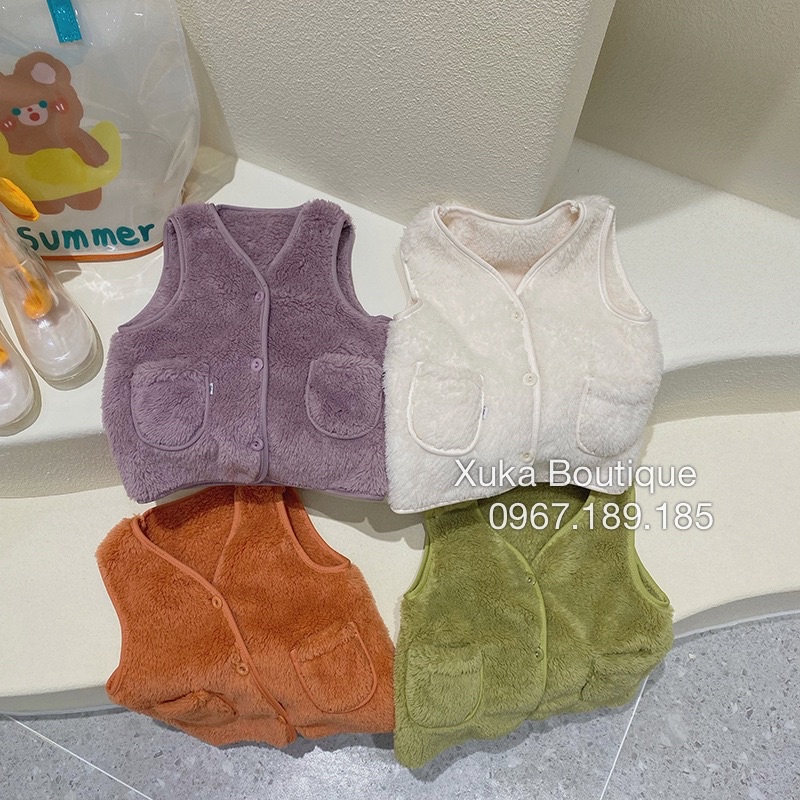 Áo Khoác Gile Lông Cừu Siêu Nhẹ Siêu Ấm Bé Trai Bé Gái SALE Giá Sốc  Xuka Boutique