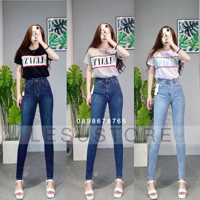 ẢNH TỰ CHỤP Skinny jeans trơn dài 94cm