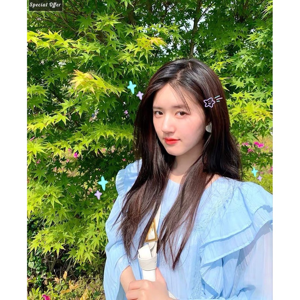 Áo sơ mi bánh bèo xanh Triệu Lộ Tư