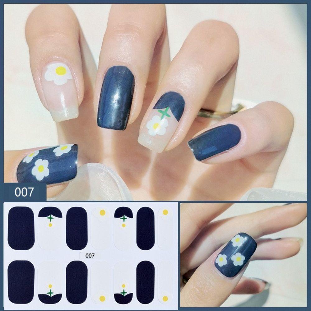 OCEANMAP Miếng Dán Trang Trí Móng Tay Tự Dính Lấp Lánh Chống Thấm Nước DIY