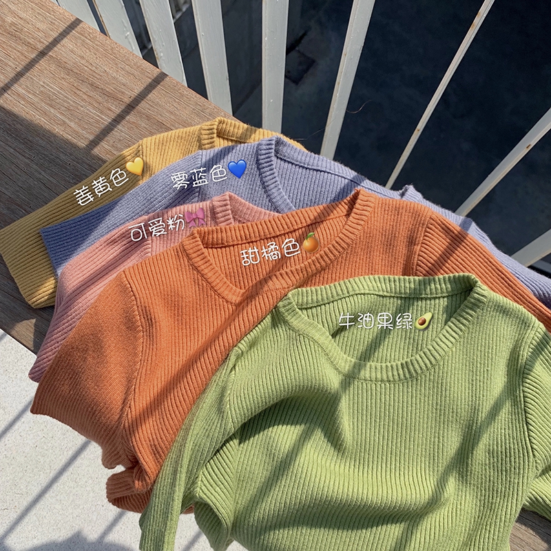 Áo thun SUXI cổ tròn tay ngắn phong cách Hàn Quốc thời trang cho nữ