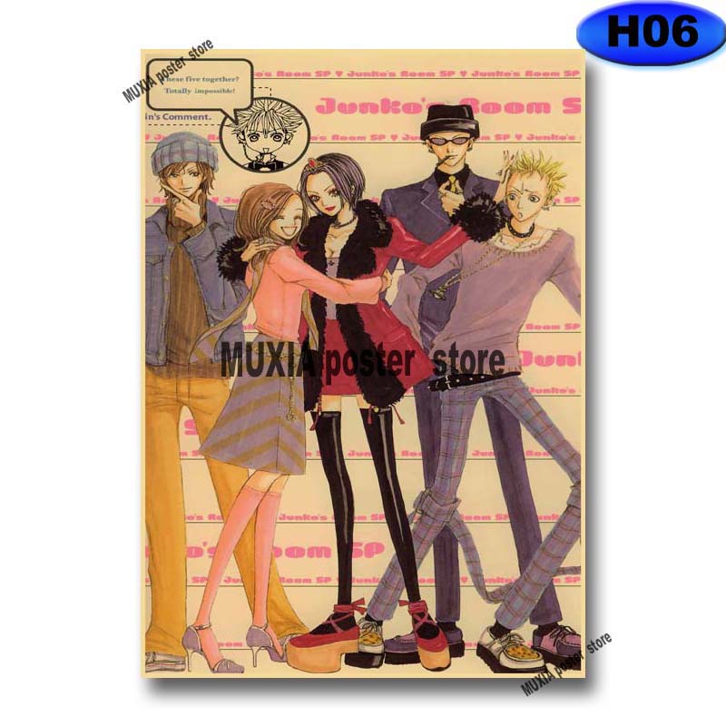 Giấy Dán Tường 42x30cm Họa Tiết Hoạt Hình nana osaki Nhật Bản Trang Trí Nội Thất