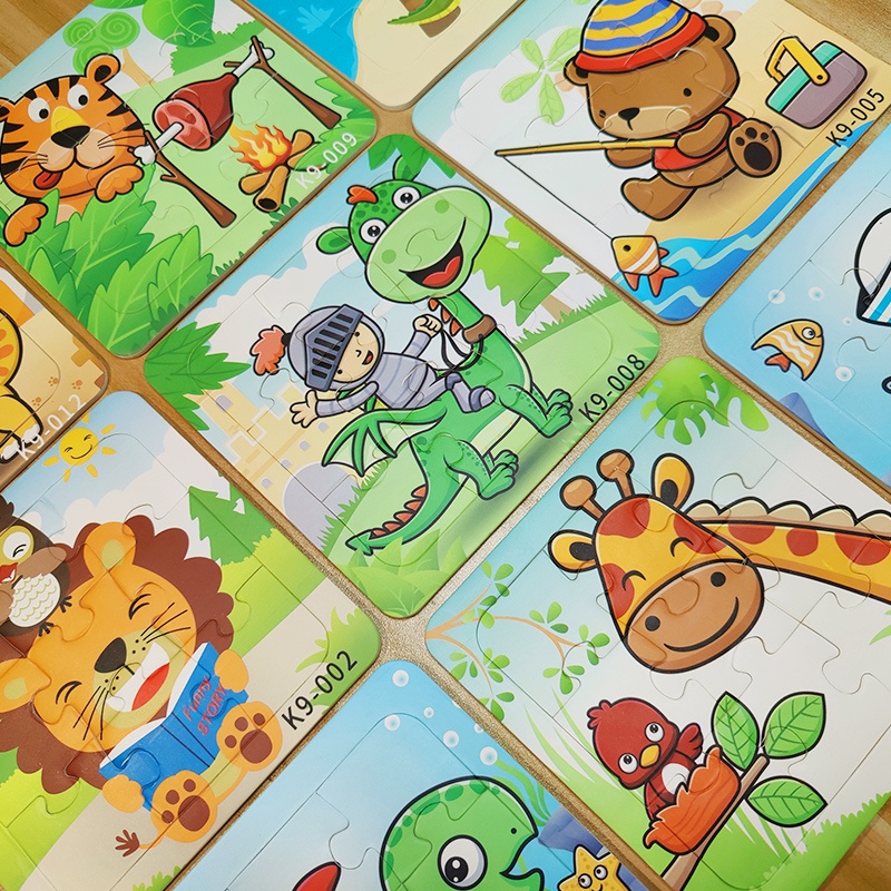 Bộ 9 Miếng Xếp Hình Động Vật Hoạt Hình Dễ Thương Cho Bé K9-001