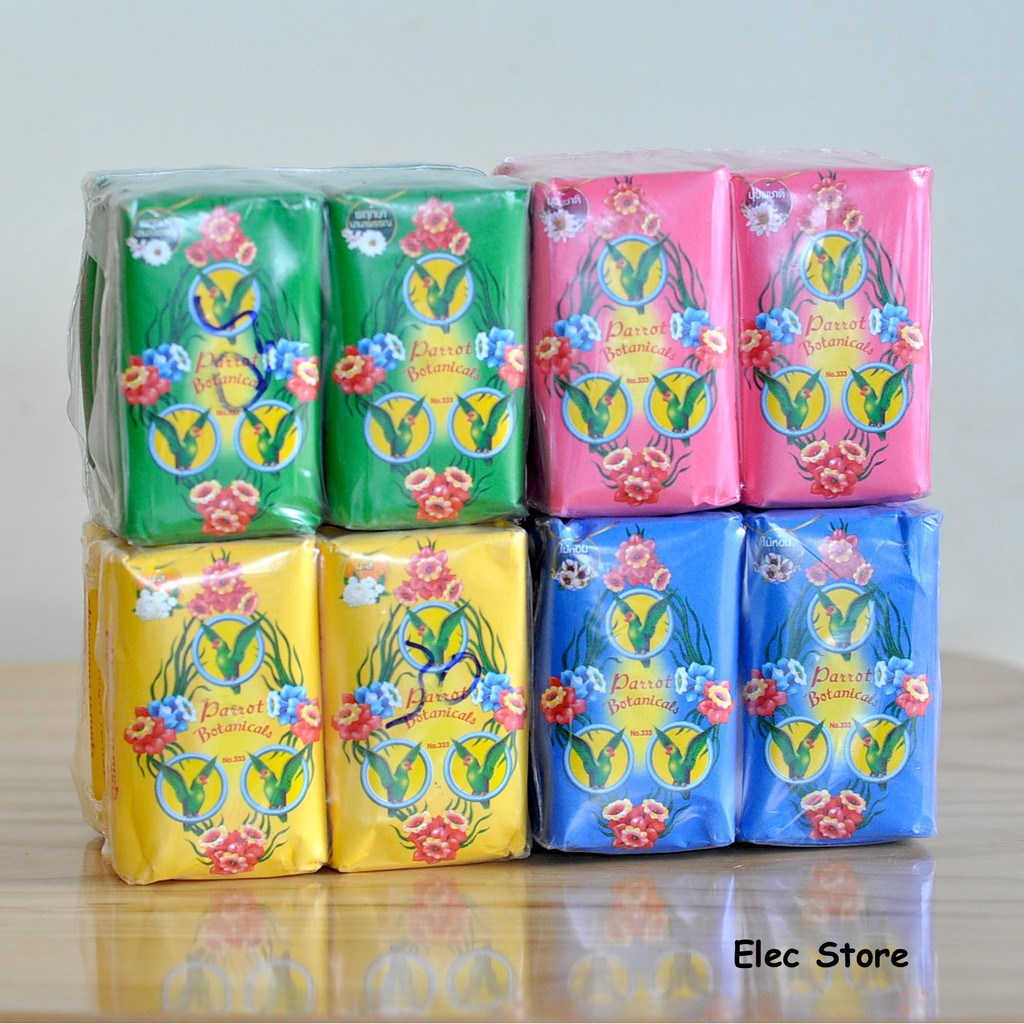 Bộ 6 bánh xà bông Parot Botanicals Soap Thailand Brand (60g x 6)