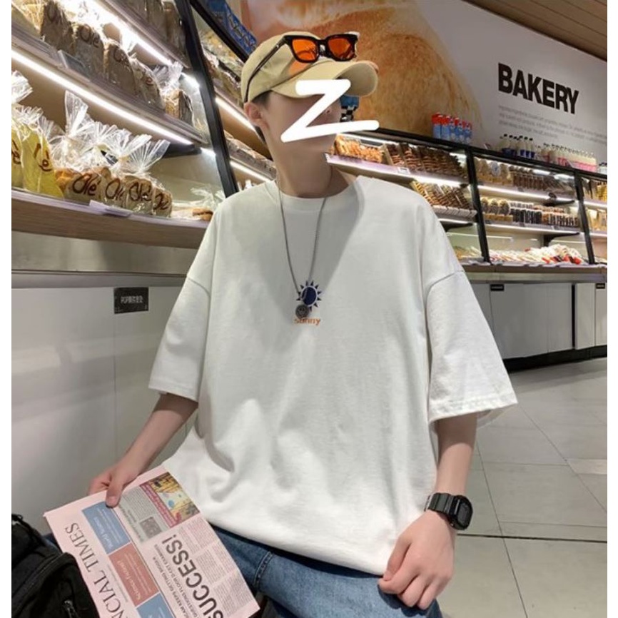 áo thun 100% cotton Tay Ngắn Cổ Tròn Dáng Rộng In Hình Thời Tiết Độc Đáo Thời Trang Cho Cặp Đôi