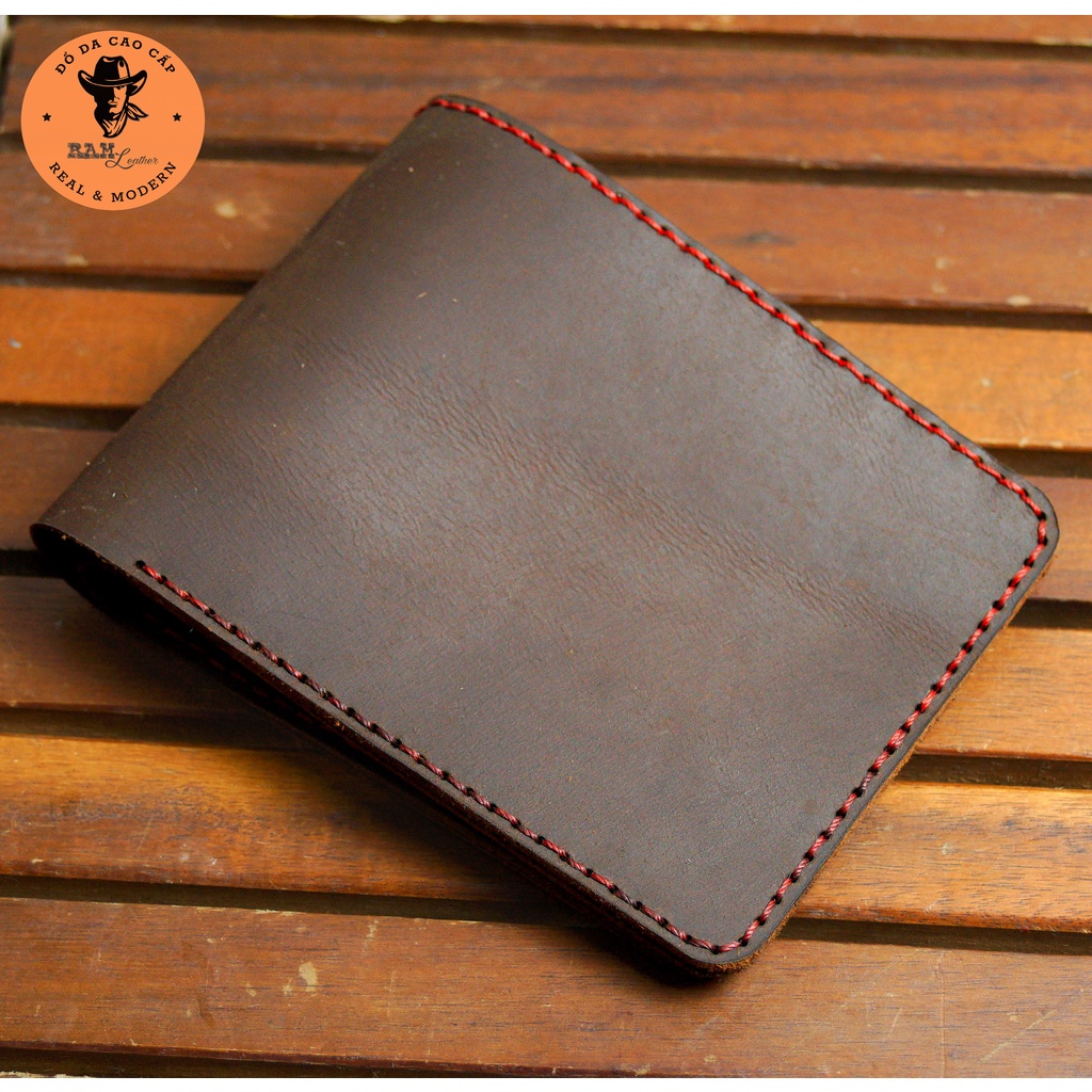 Ví nam Ram Simple da sáp ngựa màu nây đất - RAM Leather