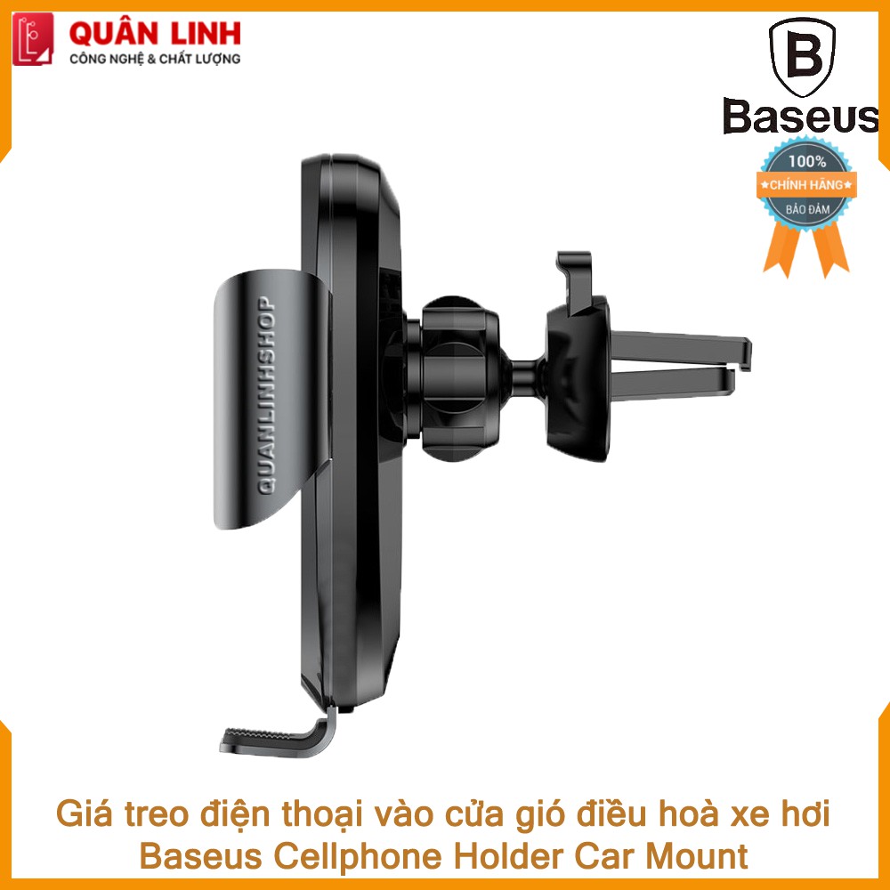 Giá treo điện thoại vào cửa gió điều hoà trên ô tô Baseus Smart Car Mount Cell Phone Holder