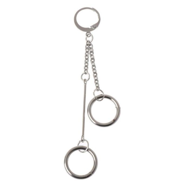 Bông tai nam nữ dáng dài vòng tròn phong cách Hàn quốc