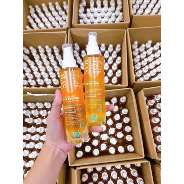 [Nhập khẩu] Chống Nắng Body SVR Eau Solarie SUN SECURE 200ml Dạng Xịt Giúp giữ Ẩm,Dịu Da, Chống Nước, cho mọi loại da