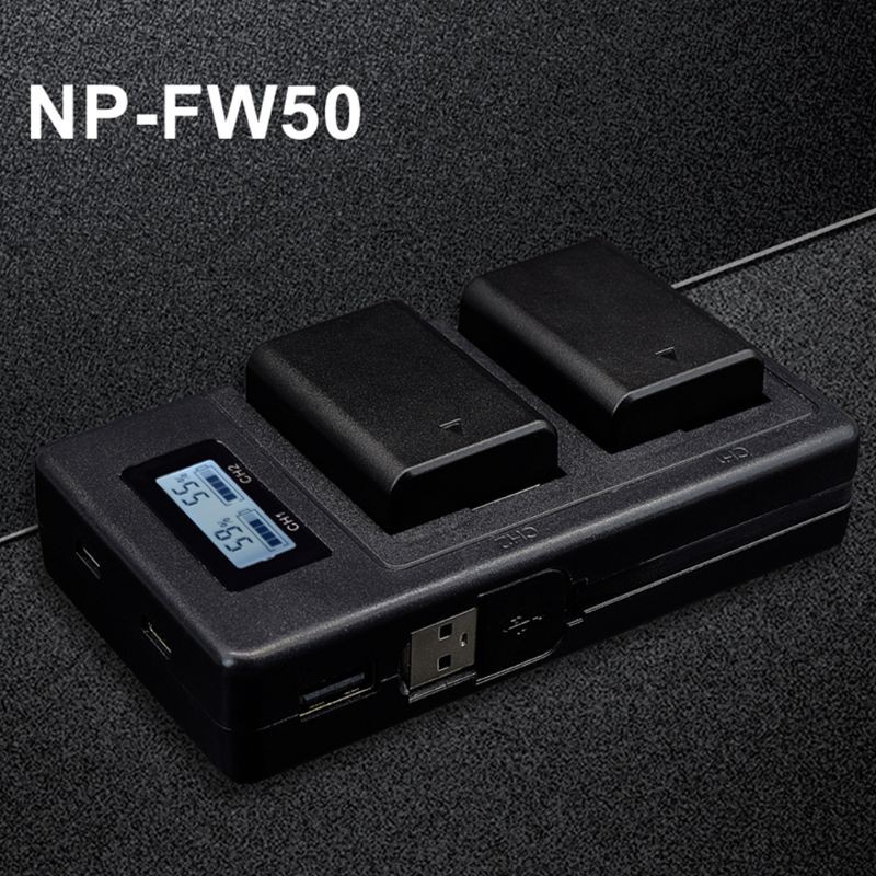 Bộ Sạc Pin Máy Ảnh Iorx Np-Fw50 Với Màn Hình Lcd Cho Sony A6000 A6500