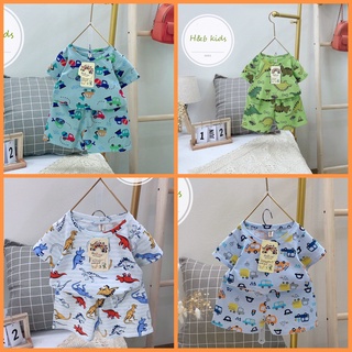 Bộ Cotton Quần Áo Trẻ Em Bé Trai  6-15kg Hoạ Tiết Hoạt Hình Khủng Long