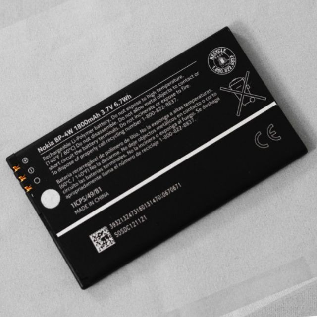 Pin Nokia 810 822 xịn (model: BP-4W)