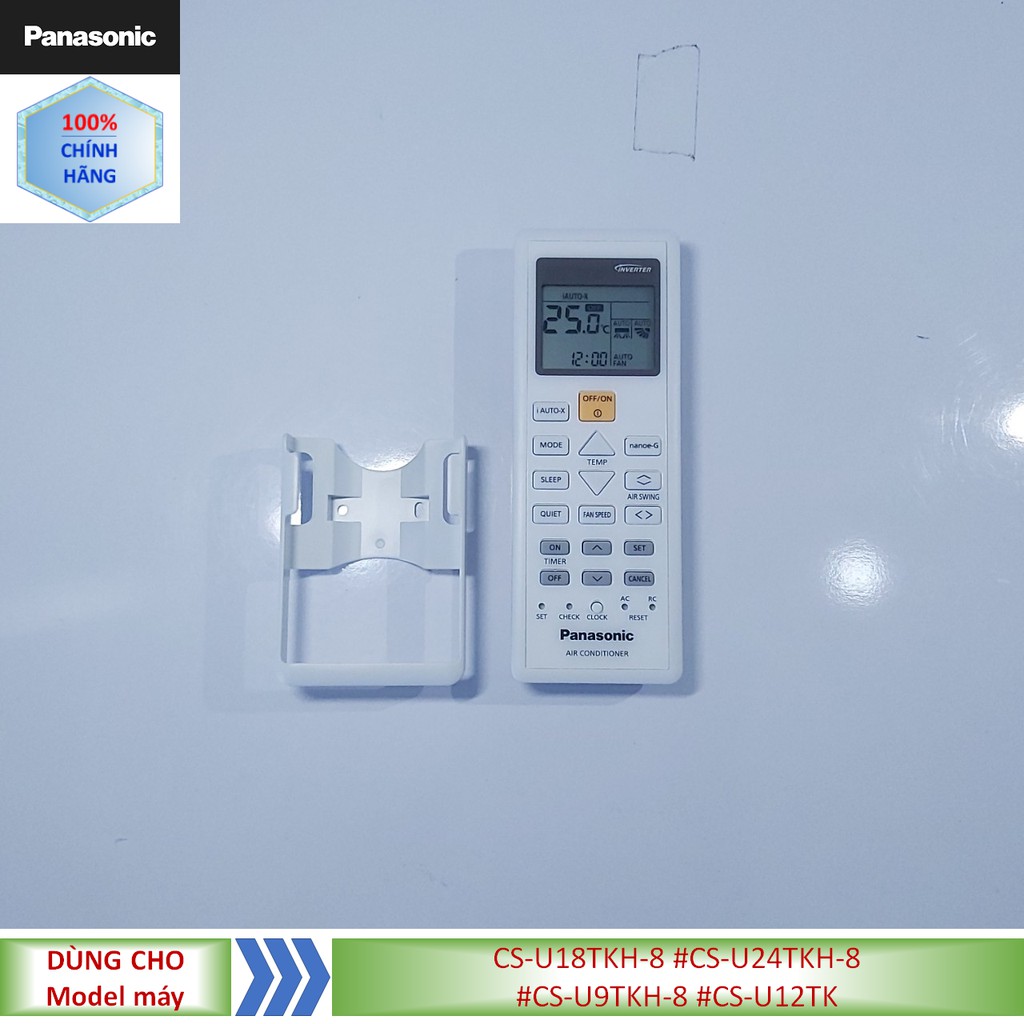 [Remote chính hãng] Điều khiển điều hòa Panasonic model CS-U18TKH-8 #CS-U24TKH-8 #CS-U9TKH-8 #CS-U12TK+ Tặng cặp pin 3A