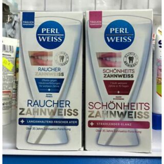 kem đánh trắng răng cho người hút thuốc và uống cafe Perl Weiss Đức
