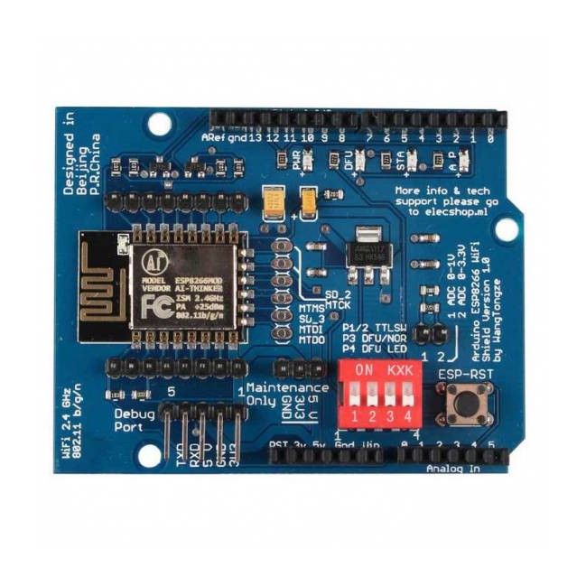 Mạch Shield Arduino UNO R3 / Mega ESP8266 Wifi ESP-12E (mở rộng chân, giao tiếp wifi)