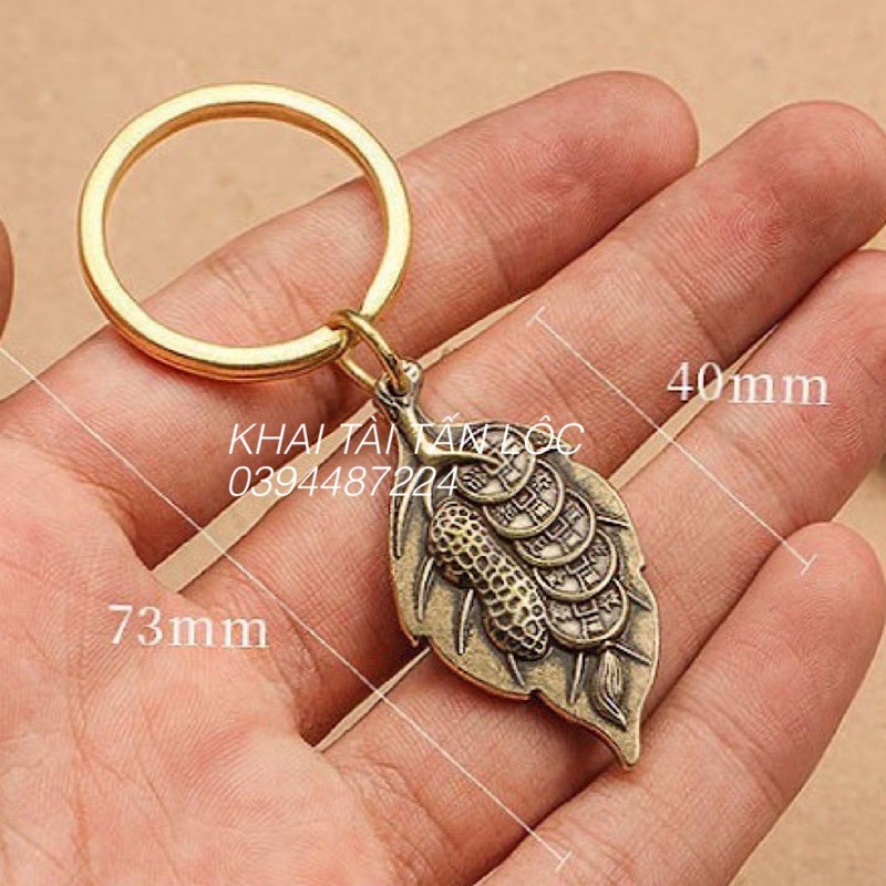 Móc khoá bình an tài Lộc tỳ hưu 3 món bằng đồng