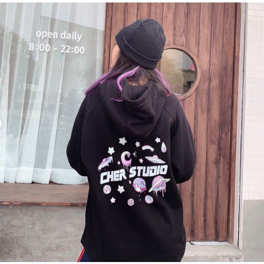 Áo nỉ thiên hà nhiều màu