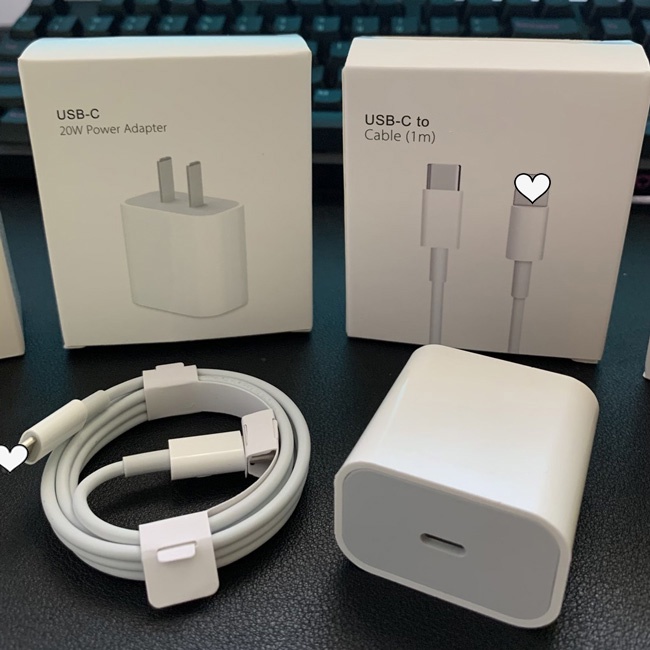 Cáp, củ sạc nhanh PD 20W USB-C - Combo sạc dành cho ĐT Táo