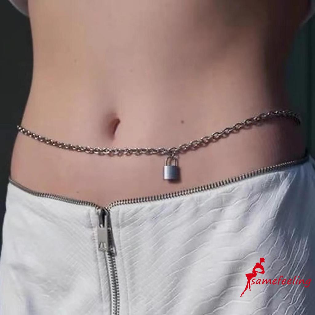 Sf Dây Xích Đeo Thắt Lưng Có Khóa Điều Chỉnh Được Phong Cách Punk Hip Hop Cho Nữ