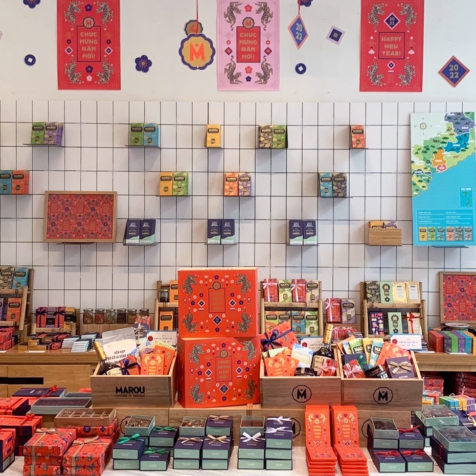 QUÀ TẶNG 8-3 - Set Socola, Cacao Marou Maison trọn bộ