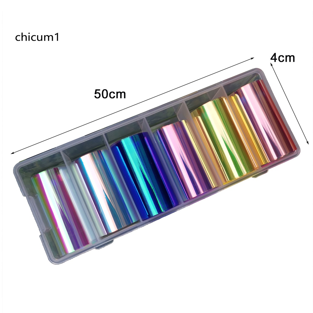 [Hàng mới về] Set 6 giấy bóng kính trong suốt làm móng nghệ thuật